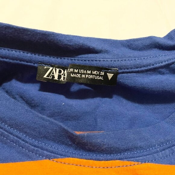 Zara Striped Teddy Bear Print Crop Top Womens Size Medium - Picture 4 of 16